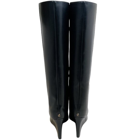 Jimmy Choo Black Leather Blake Wedge Boots - Picture 5 of 8
